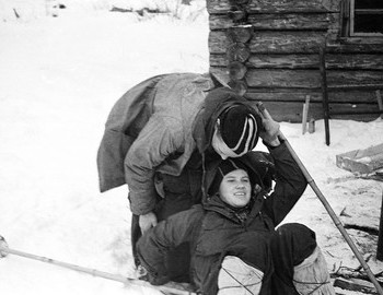28 Jan 1959 - 2nd Northern, Zina fell while huging Yudin, he is helping her getting up.