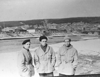 Fyodorov, Suvorov and Askinadzi at the Ivdel airfield