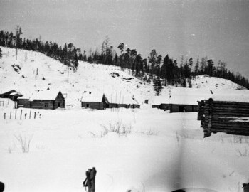 Jan 28 - 2nd Northern. Panorama of the village. The figure of a man is visible.