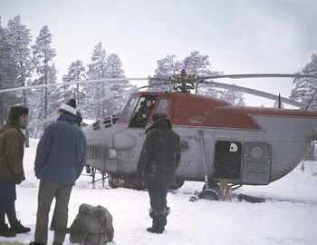 Feb 2, an Mi-4 helicopter starting from the abandoned geologists settlement of Puncha. Mi-4 were also used to search for Dyatlov group.