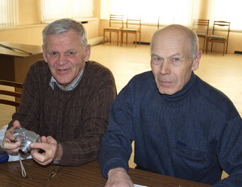 Members of the search party Boris E. Slobtsov and Mihail P. Sharavin. In 1959 the two of them found Dytalov group tent.