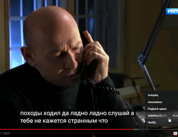 3. Go to Subtitles/CC         Russian (auto-generated) ›