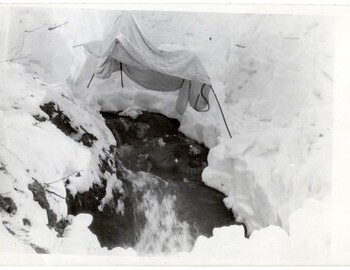  The remaining 3 bodies were covered for the night and exscavated in the morning of March 6th 1959 - photo archive Tolya Mohov