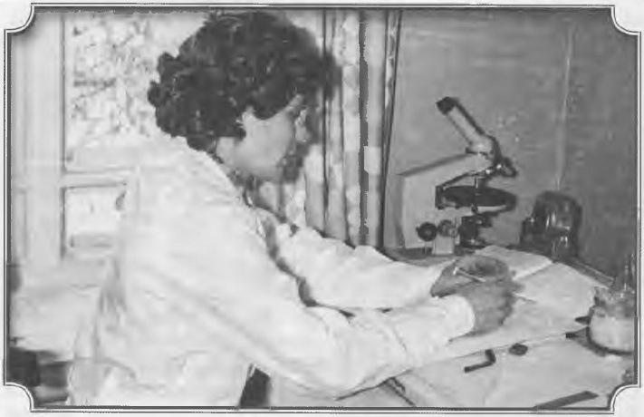 Galina Borisovna Kuznetsova at her desk, 1981