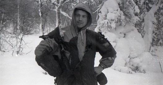 Dyatlov Pass: Slobodin posing in a burnt jacket