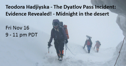 Dyatlov Pass: Teodora Hadjiyska on Midnight in the desert radio show