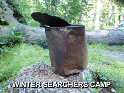 Dyatlov Pass: Tin can found by the possible location of searcher's winter camp 1959