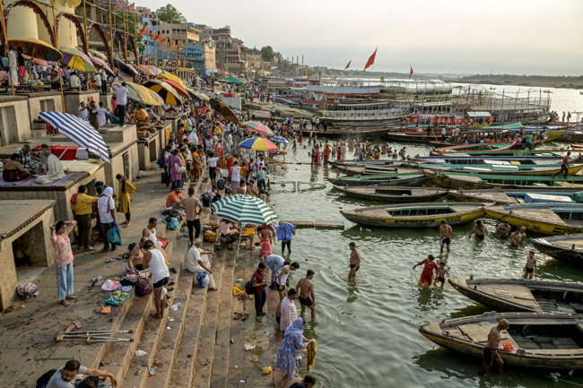 The banks of the Ganges in Varanasi, India