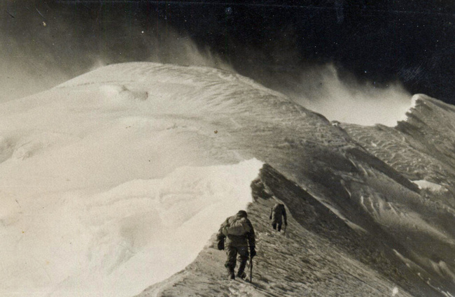 Climbers fighting their way up Nanda Kot