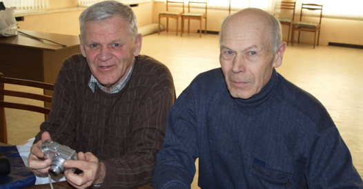 Slobtsov and Sharavin at the 50th anniversary of the Dyatlov Pass incident