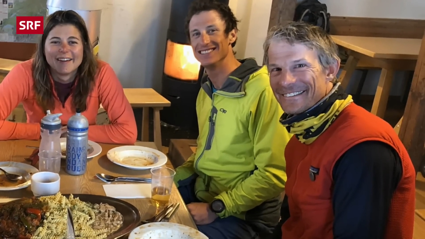 Duverney's girlfriend, Simon Duverney and Steve House Duverney's girlfriend, Simon Duverney and Steve House