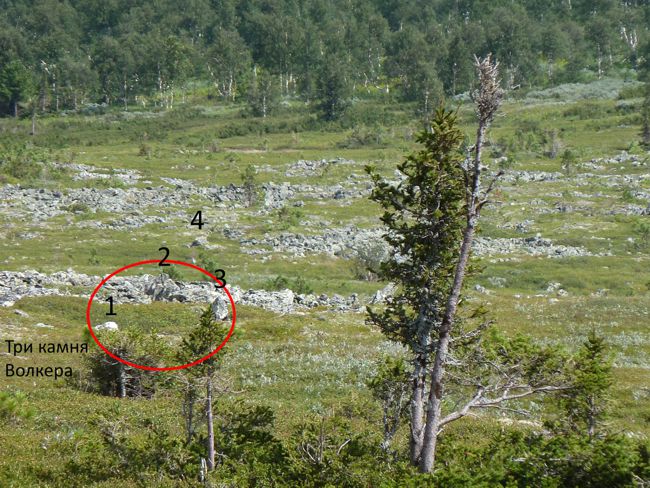 Рис. 12. Фото ориентиров, примененных для построения восточной прямой.