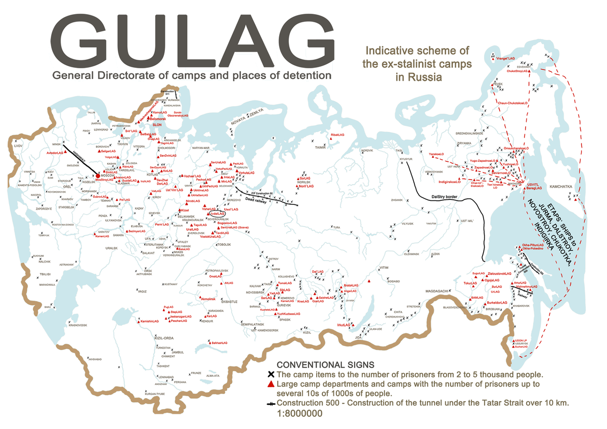 Gulag Archipelago Map