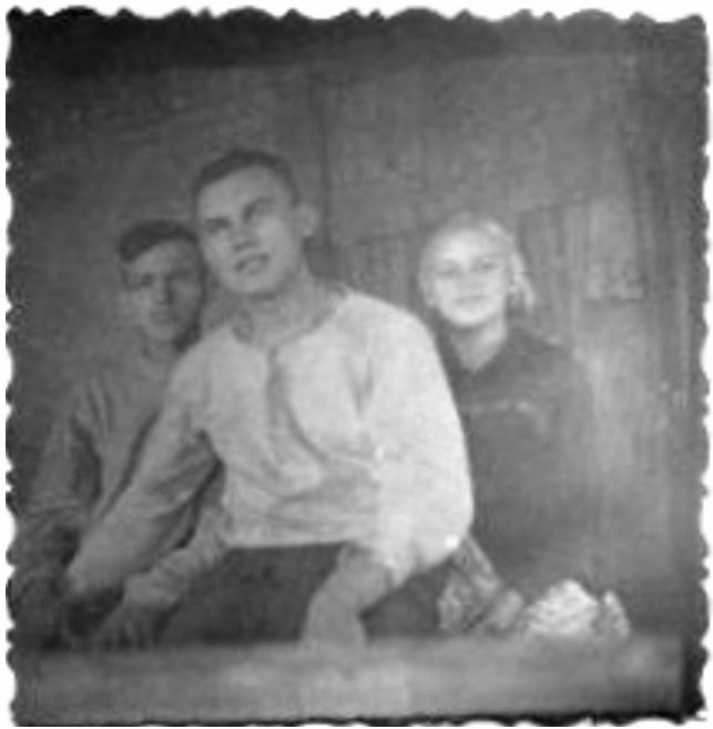 Yuri with sister Irina and brother Volodya