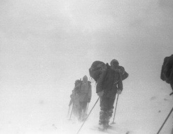 Dyatlov's group on February 1st on their way to Kholat Syakhl