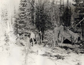 Searchers camp in May 1959