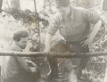 In the camp. May 1, 1959. Askinadzi and Nikolay Kuzminov