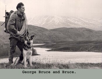 George Bruce and his dog bruce, leader of the search and rescue 