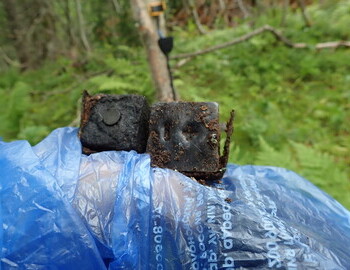 Batteries found in the area of where the winter searchers camp must have been in 1959.