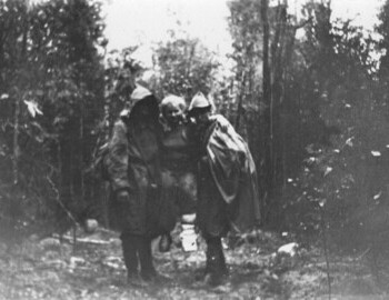 Dubinina was shot in the leg due to careless handling of a weapon, Central Sayan, 1958