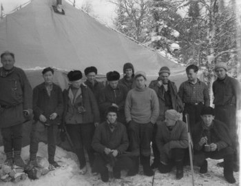 ~ 28 Feb-1 Mar 1959: Kurikov, Anyamov, Yarovoy, Moiseev, Sharavin, Sogrin, Akselrod, Brusnitsyn, Halizov, Lebedev, down - Tipikin, Atmanaki, Koptelov