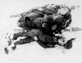 The bodies of Alexander Kolevatov and Semyon Zolotaryov