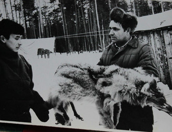 Prokopiy Mironovich Bakhtiyarov trades wolves' fur.