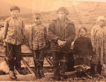 Vasiliy Handybin with his family in the Urals