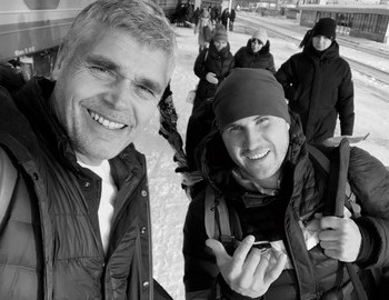 Richard Holmgren and Artem Domogirov, train to Ivdel