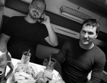 Andreas Liljegren and Artem Domogirov, train to Ivdel