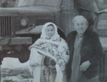 Stepan Nikolaevich Kurikov with his wife Praskovya Vasilievna