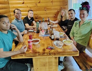 Ayrat, Alibek, Alexei, Teddy, Vlad and Lena