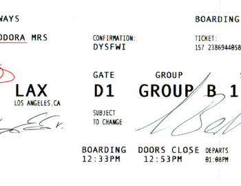 Pilots of flight "1079" signed my boarding pass.