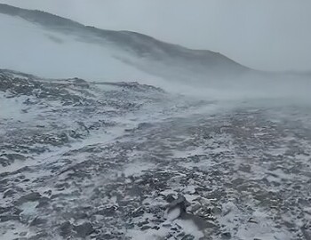 John Garner Pass on November 17, 2025 - the wind is sweeping people down