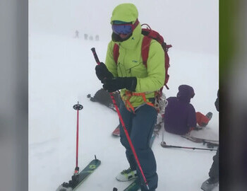 Steve House group on top of the plateau with the French group in the background
