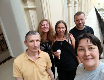 Aleksandr Alekseenkov (Shura), Teodora Hadjiyska, Galina Sazonova, Alexey Melnikov and Natalya Varsegova (KP)