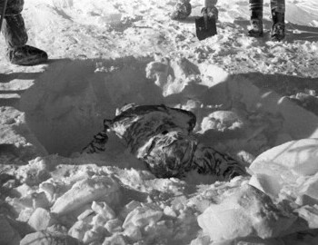 Rustem Slobodin found 480 m from the cedar tree, 5 Mar 1959