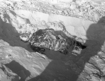 Rustem Slobodin found 480 m from the cedar tree, 5 Mar 1959