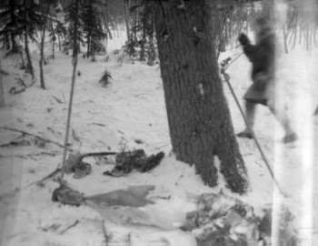 Yuri Krivonischenko under the cedar tree, 27 Feb 1959