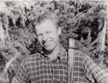 Summer 1958. Hiking in Altai. Yuri Yudin is 21 years old.